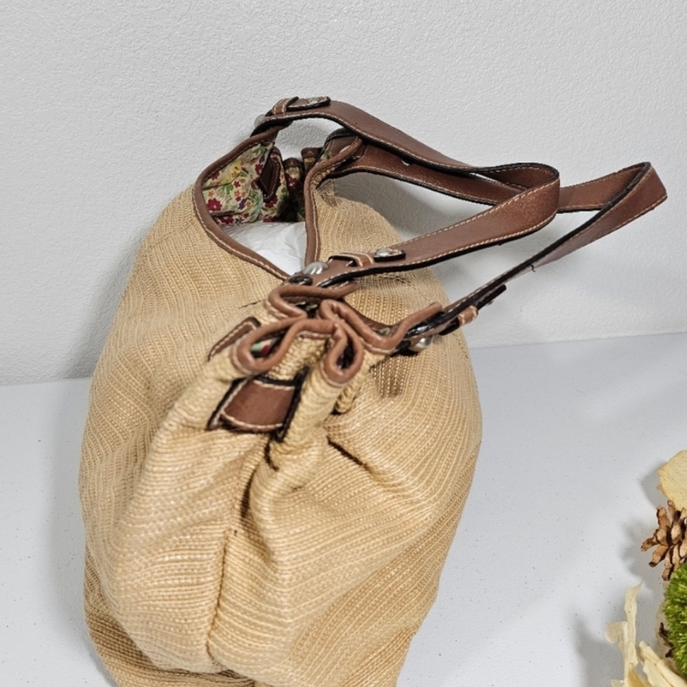 FOSSIL STRAW SATCHEL BAG - Picture 3 of 10